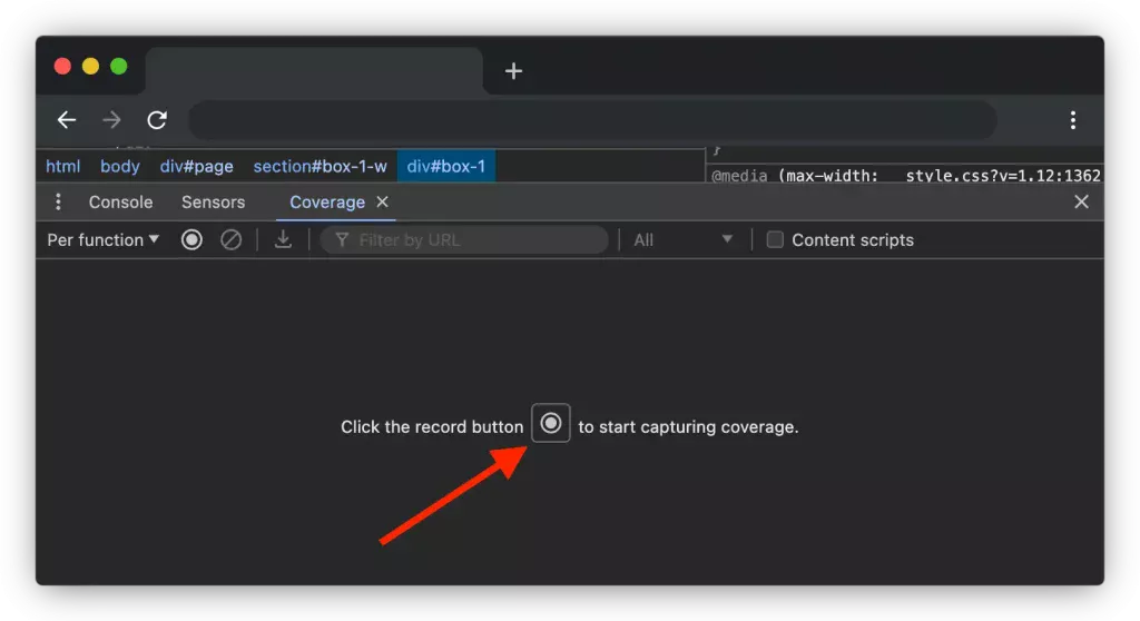 Click the "Record" button.